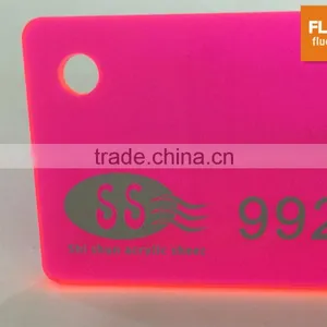 Perspex Fluorescent Acrylic Sheet Fluorescent 3mm 5mm thumbnail-1