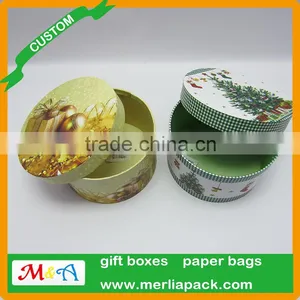 Round Christmas Storage Box Xmas Light the Bible Book Storage Oval Paper Mache Box thumbnail-3