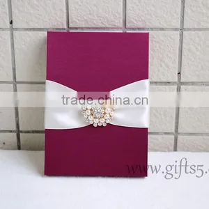 Luxury Fuchsia Wedding Invitation Gift Boxes in Handmade thumbnail-4