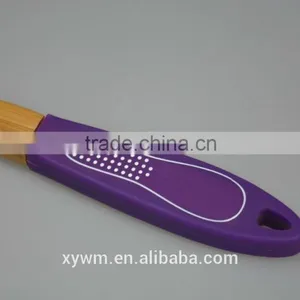 2015 Best Christmas GiftColorful Silicone Handle Bamboo Wooden Spatula and Spoon Set thumbnail-5