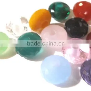 AAA Multi Color Quartz Stylist Rondelle Big Hole Beads thumbnail-4