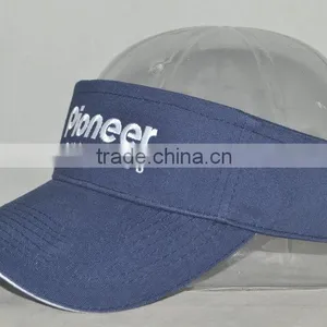 Guangzhou Hat Factory Professional Custom 100% Cotton/dark Blue/sun Visor thumbnail-2