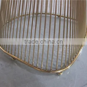 Warren Platner Style Wire Chair Golden Wire Chair thumbnail-2