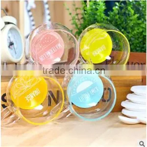 High Borosilicate Material Creative Fruit Glass Cup With Ceramic Spoon and Lid for Restaurant thumbnail-3
