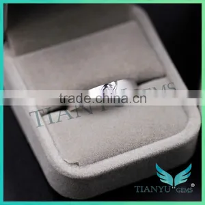 Amora Moissanite Images Youtube Men and Women White Gold Moissanite 2mm Wedding Ring thumbnail-6