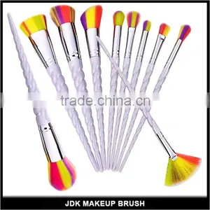 10 PCS Unicorn Makeup Brushes Color Hair Spiral Handle Professional Make Up Brushes Fiber Brush Set Makeup Tools thumbnail-1