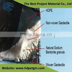 HDPE GCL Bentonite Geosynthetic Clay Liner With HDPE Geomembrane thumbnail-3
