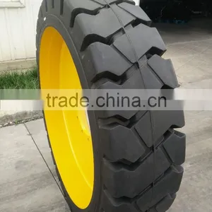 China Top Quality Factory Sales Directly Solid Forklift Tires 7.00-12 825-12, 700x12 Solid Rubber Cushion Linde Tire With Lug thumbnail-4
