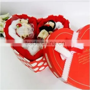 Gift Towel Type Luxury Wedding Set Packing / Cotton Towel With Cute Doll Set thumbnail-1