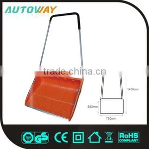 Red Plastic Snow Shovel, Push Snow Shovel thumbnail-1