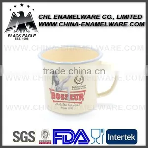 SGS Certified Customized Logo Printing Enamel Coffee Cup thumbnail-5