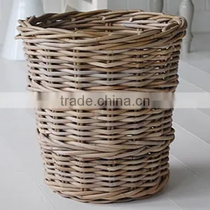 Eco-friendly Wicker Trash Can Waste Basket thumbnail-1