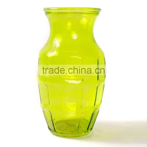 Green Elegant Murano Glass Vase Large Glass Vase Clear Glass Vase thumbnail-2
