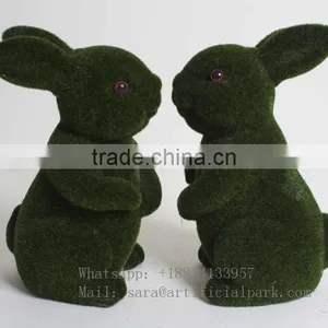 HY Artificial Moss Grass Rabbits,garden Decorative Green Moss Animals thumbnail-1