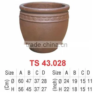Rustic Outdoor Pottery Flower Pot thumbnail-1