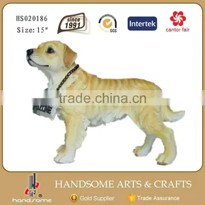15 Inch Resin Dog Statue With Welcome Sign thumbnail-1