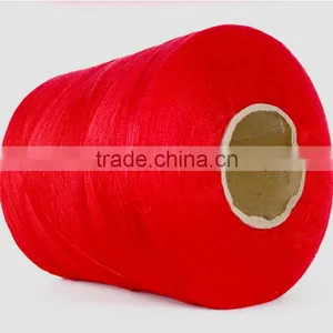 China Wholesale Dope Dyed Red Color Pure 100% Cotton Yarn Weaving 30/1 In Stocks thumbnail-2