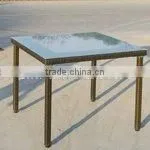 Ourdoor Glass Rattan Table, UV Protection thumbnail-1