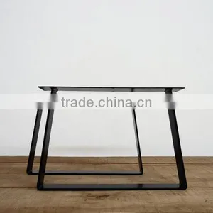 2017 Hot New Products Thin Steel Black Metal Bench Leg With Wood Table thumbnail-2