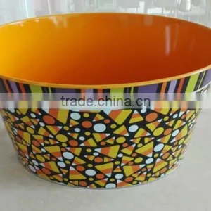 Wholesale Full Color Painting Galvanized Wine Bucket thumbnail-1