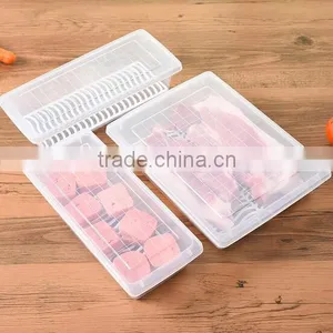 Transparent Plastic Food Storage Container Food Storage Preserving Box With Drain thumbnail-5