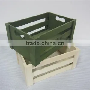 Green Color Plywood Wooden Crate for Milk Friut thumbnail-5