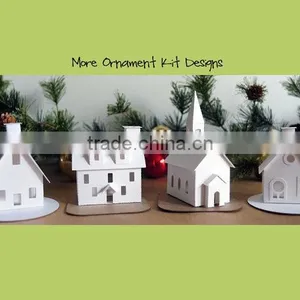 DIY Putz Church Ornament Kit Christmas Decoration thumbnail-5