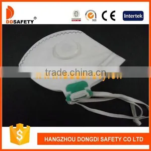 White Folding Dust Mask With Valve thumbnail-1