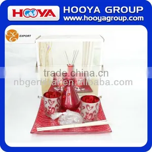 Elegant Aromatherapy Set Colored Candle Glass Jars thumbnail-2