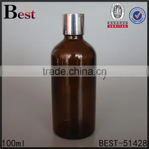 Essential Oil Amber Glass Vial Cosmetic 100ml Amber Glass Vial thumbnail-5