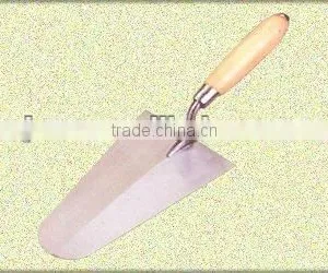 Carbon Steel Bricklaying Trowel With Metal End Wooden Handle thumbnail-1