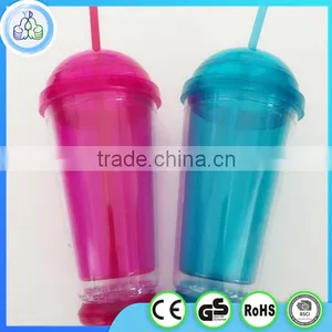 450ml Led Double Wall Acrylic Tumbler With Straw thumbnail-1