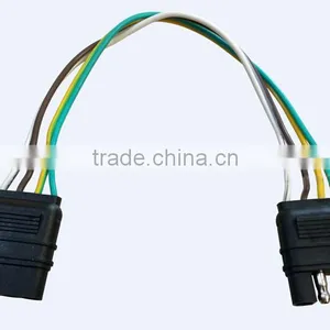 S10388 4 Way 4 Pin Plug Flat 20 Gauge Trailer Light Wiring Harness Extension 8ft thumbnail-4