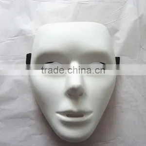 PVC Plastic Jabbawockeez Hiphop White Dance Face Mask for Dance False Face Mask thumbnail-3