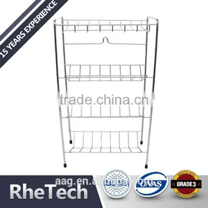 Metal Decorative Shower Caddy and Standing Corner Bathroom Towel Racks thumbnail-1