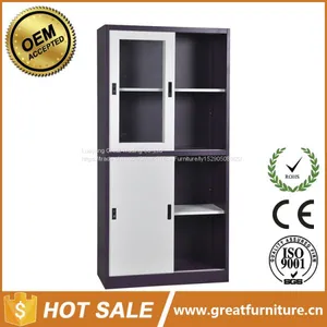 Professional Production Half Height Two Glass Sliding Door Steel File Cabinet With Low Price thumbnail-2