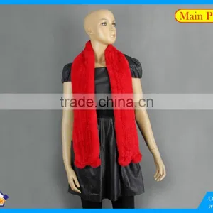 High Quality Knitted Rex-Rabbit Scarf thumbnail-1