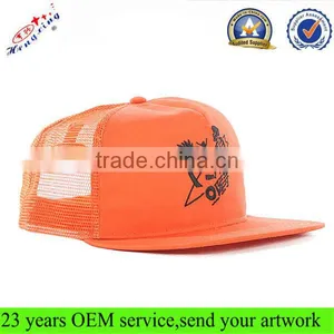 2014 Trendy Promotional Wholesale Custom 5 Panel Foam Flat Bill Mesh Trucker Hat thumbnail-1