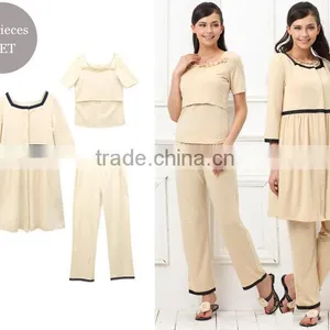 3 Pieces Set of Women Pajamas thumbnail-1