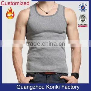 Cotton Wholesale Men Tank Tops Spandex Muscle Men Tank Top thumbnail-1