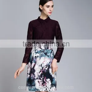 Spring Season Ladies Long Sleeve Elegant Lace Shirt thumbnail-1