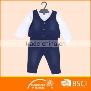 Fancy Baby Denim+Shirt Clothing Set thumbnail-1
