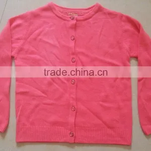 High Quality 2017 Latest Fashion Design Custom Long Sleeve V Neck Plain Cardigan Wool Sweater Design for GirlBKN5300) thumbnail-1