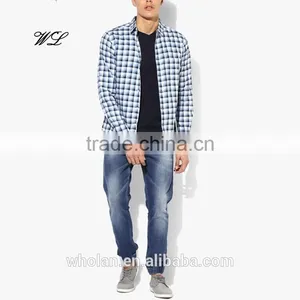 Men Ripped Jeans 2017 Denim Fabric Custom Men's Jeans Pants thumbnail-4