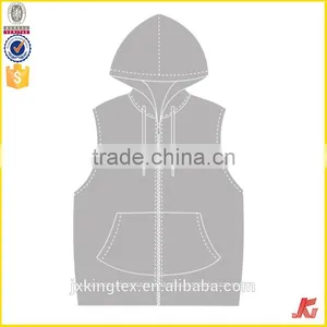 Fancy Thick Polar Fleece No Label Without Brand Sleeveless Hoodies Warm For Mens thumbnail-2