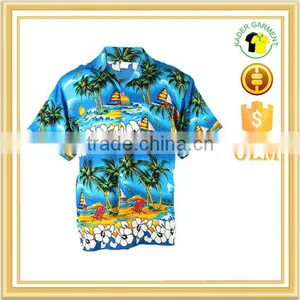 Mens Hawaiian Aloha Shirt Wholesale, Sublimation Printing Casual Shirt thumbnail-1