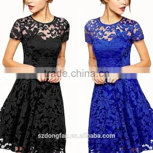 Latest Designer One Piece Fashion Women Dresses 2016 Women Boutique Clothing Black Women Party Dresses thumbnail-2