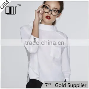 High Neck 3/4 Length Sleeves Fashion Blouse Design Patterns Back Neck thumbnail-1