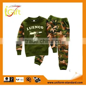 2014 Hot Sell Wholesale High Quality Long Sleeve Camouflage Kids Sportwear thumbnail-1
