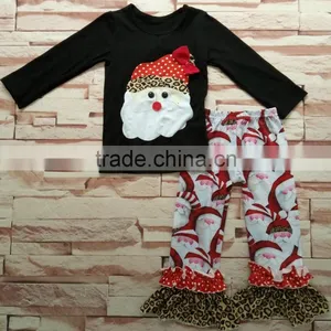 2017 Japan Used Clothes Boutique Santa Claus Applique Design Outfit Christmas Gift for American Children thumbnail-1